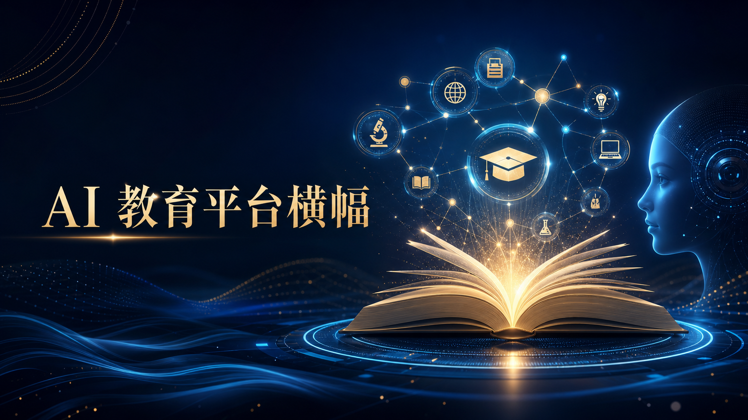 AI 教育平台横幅 - 科技Banner