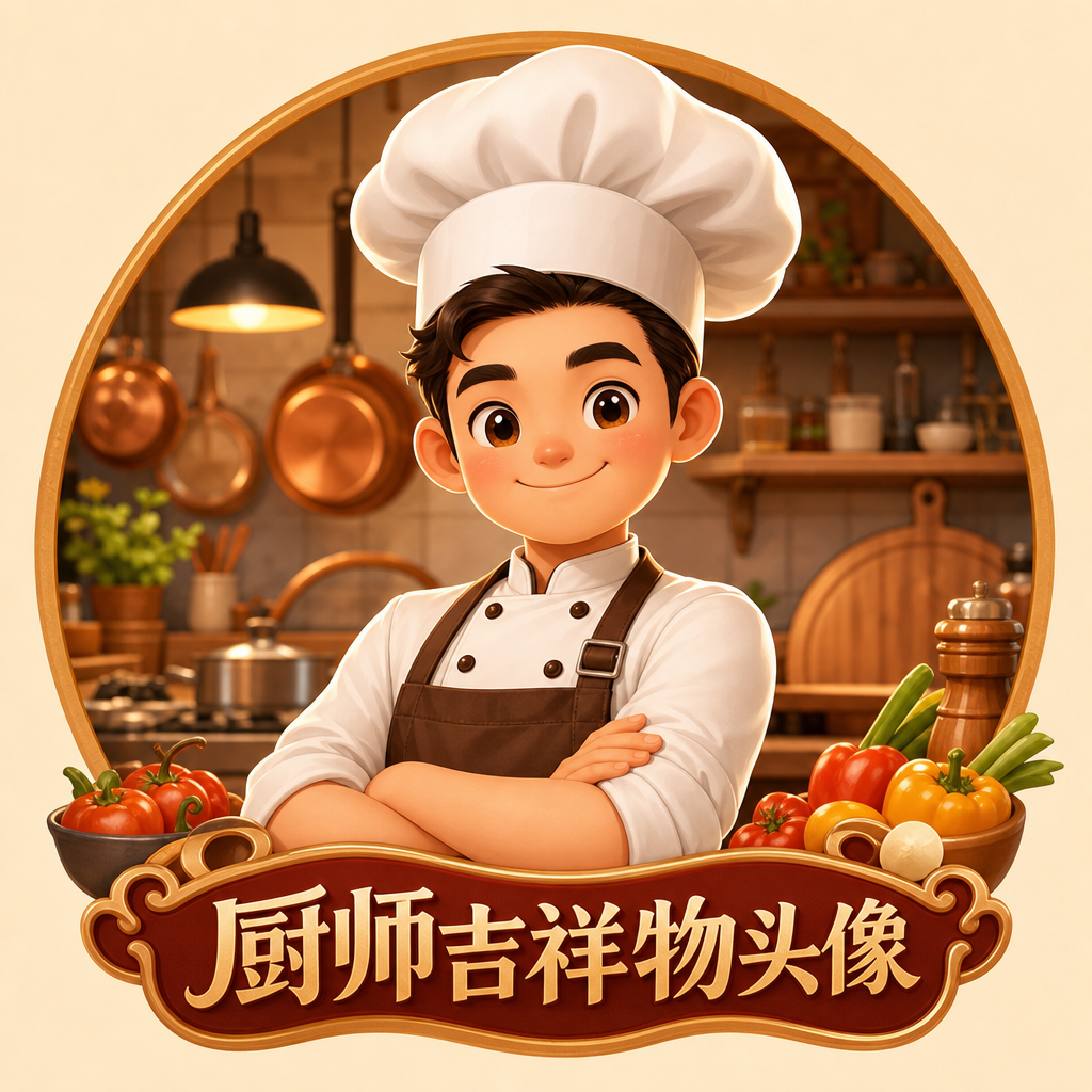 厨师吉祥物头像 - IP 角色头像