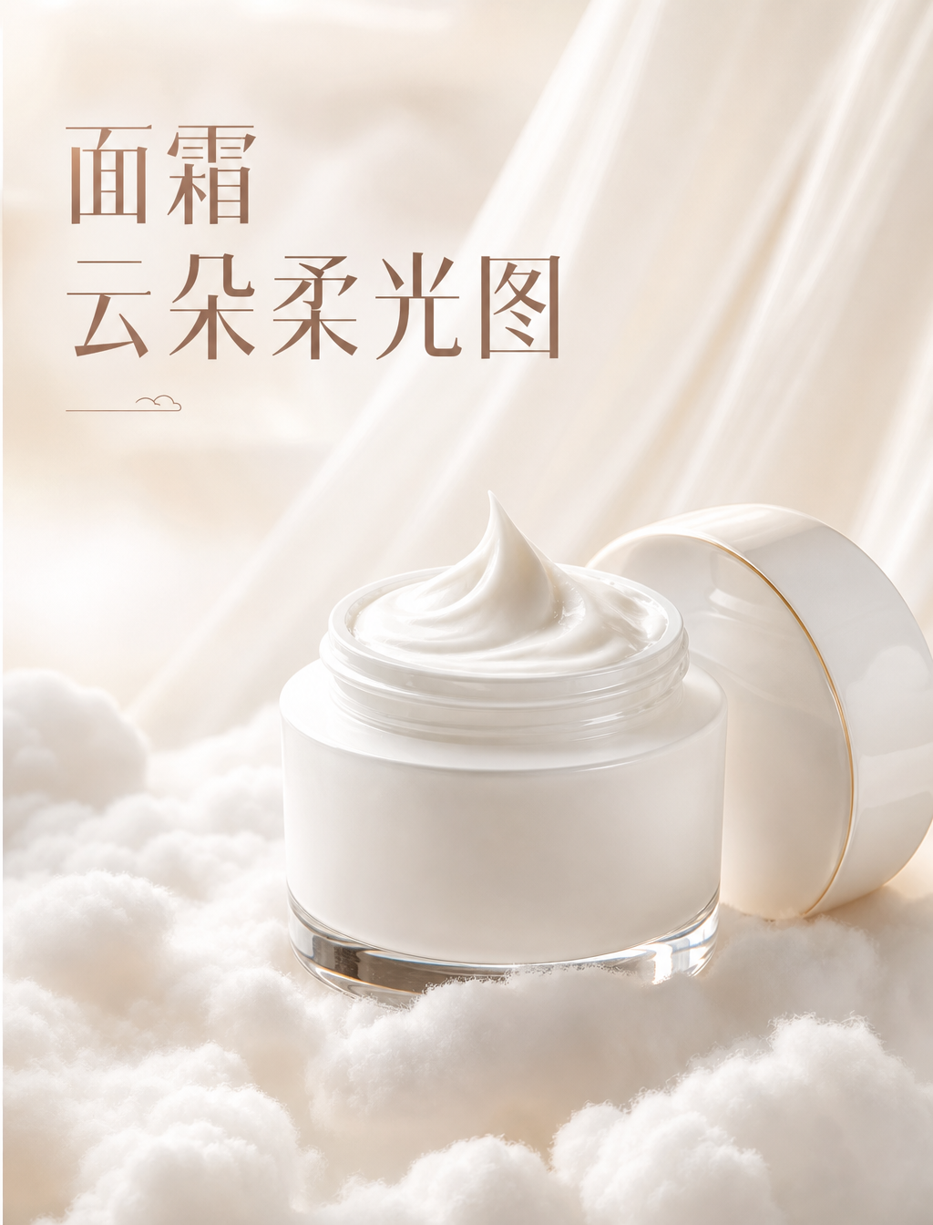 面霜云朵柔光图 - 美妆护肤