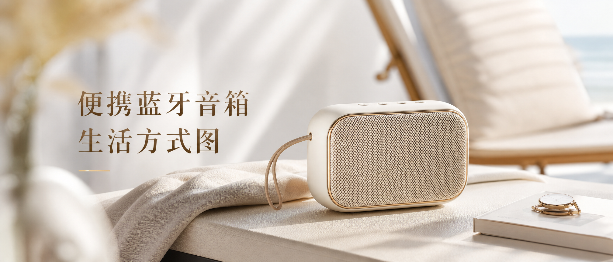 便携蓝牙音箱生活方式图 - 电商产品图