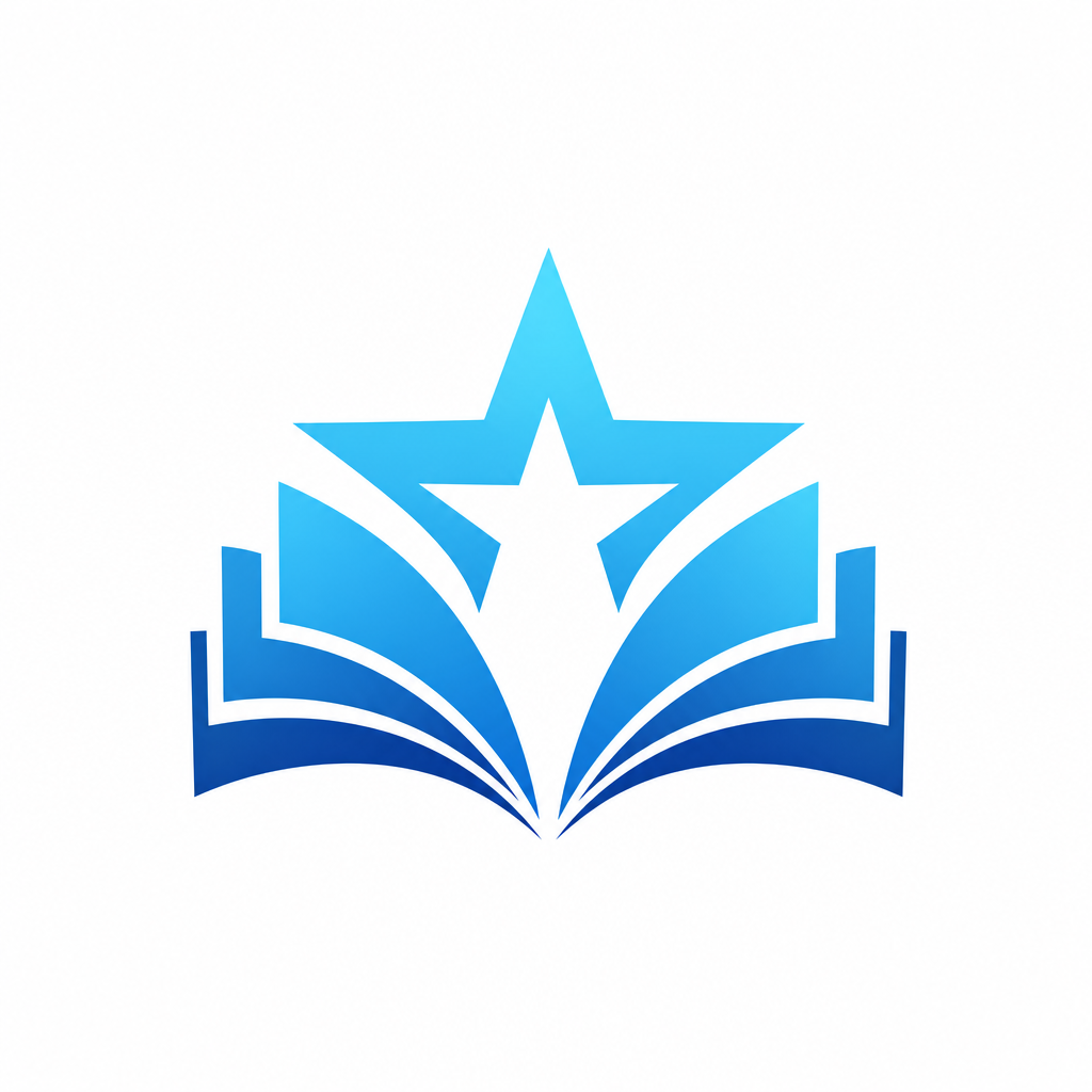 教育书本星光标识灵感 - Logo 品牌灵感
