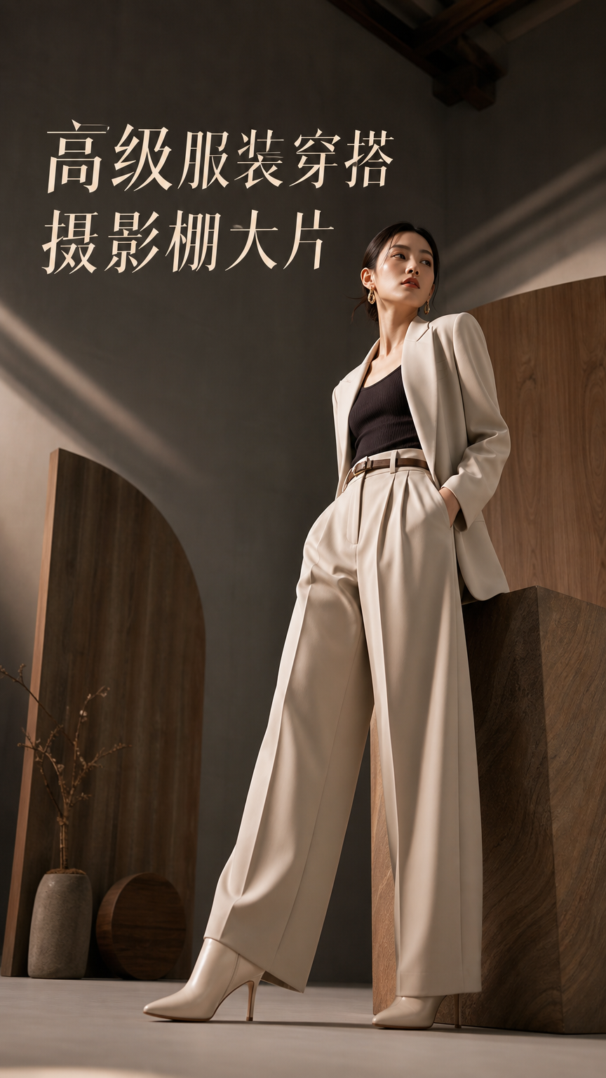 高级服装穿搭摄影棚大片 - 服装穿搭