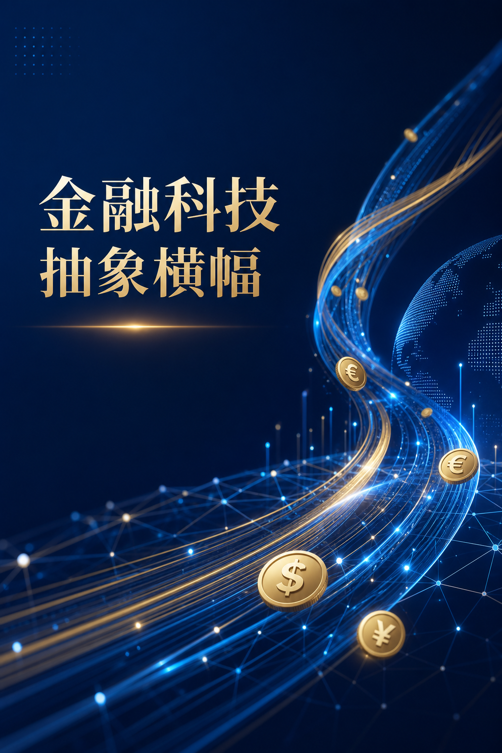 金融科技抽象横幅 - 科技Banner