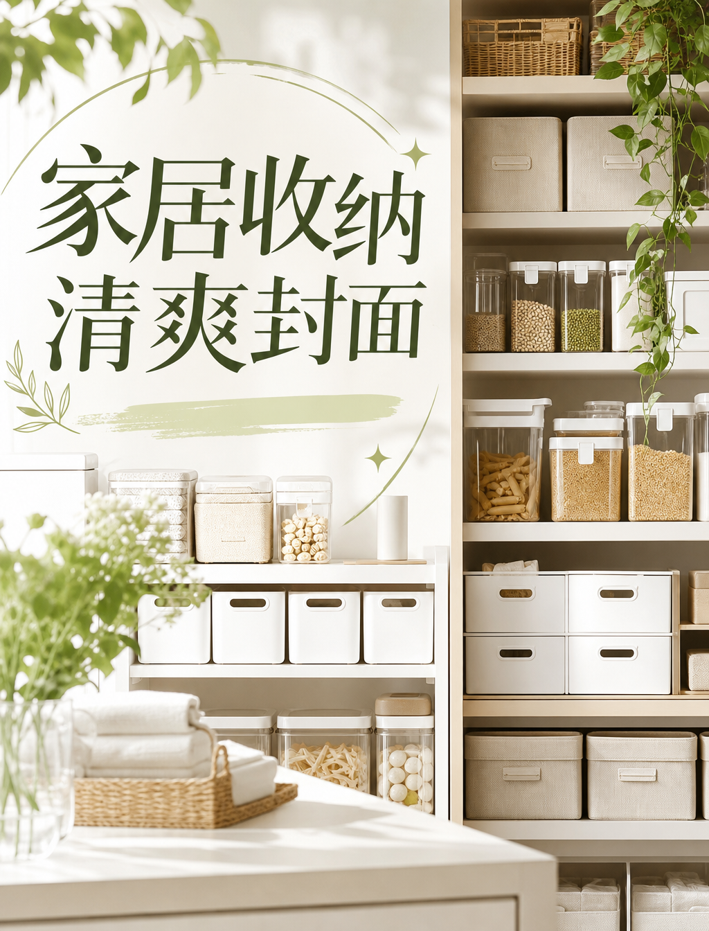 家居收纳清爽封面 - 小红书封面