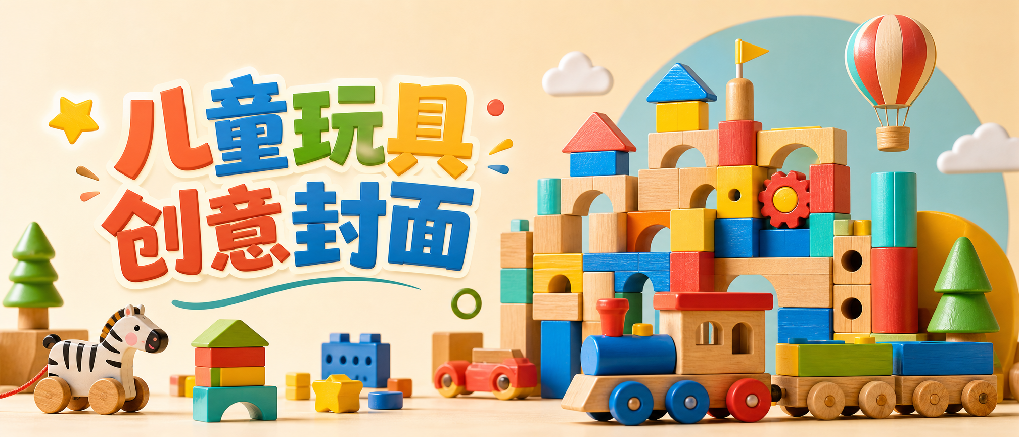 儿童玩具创意封面 - 母婴亲子