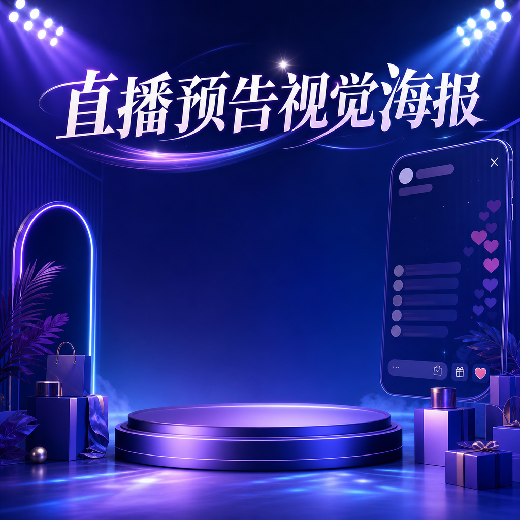直播预告视觉海报 - 活动海报