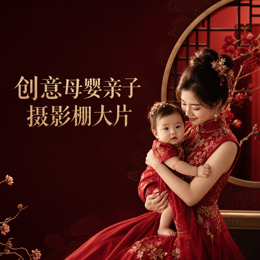 创意母婴亲子摄影棚大片 - 母婴亲子