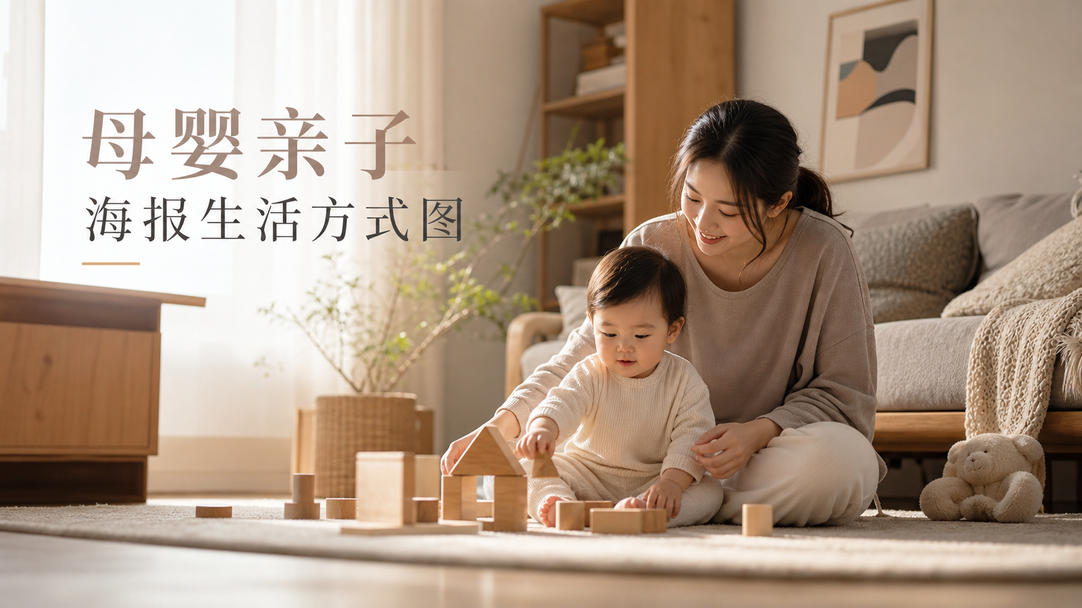 母婴亲子海报生活方式图 - 母婴亲子