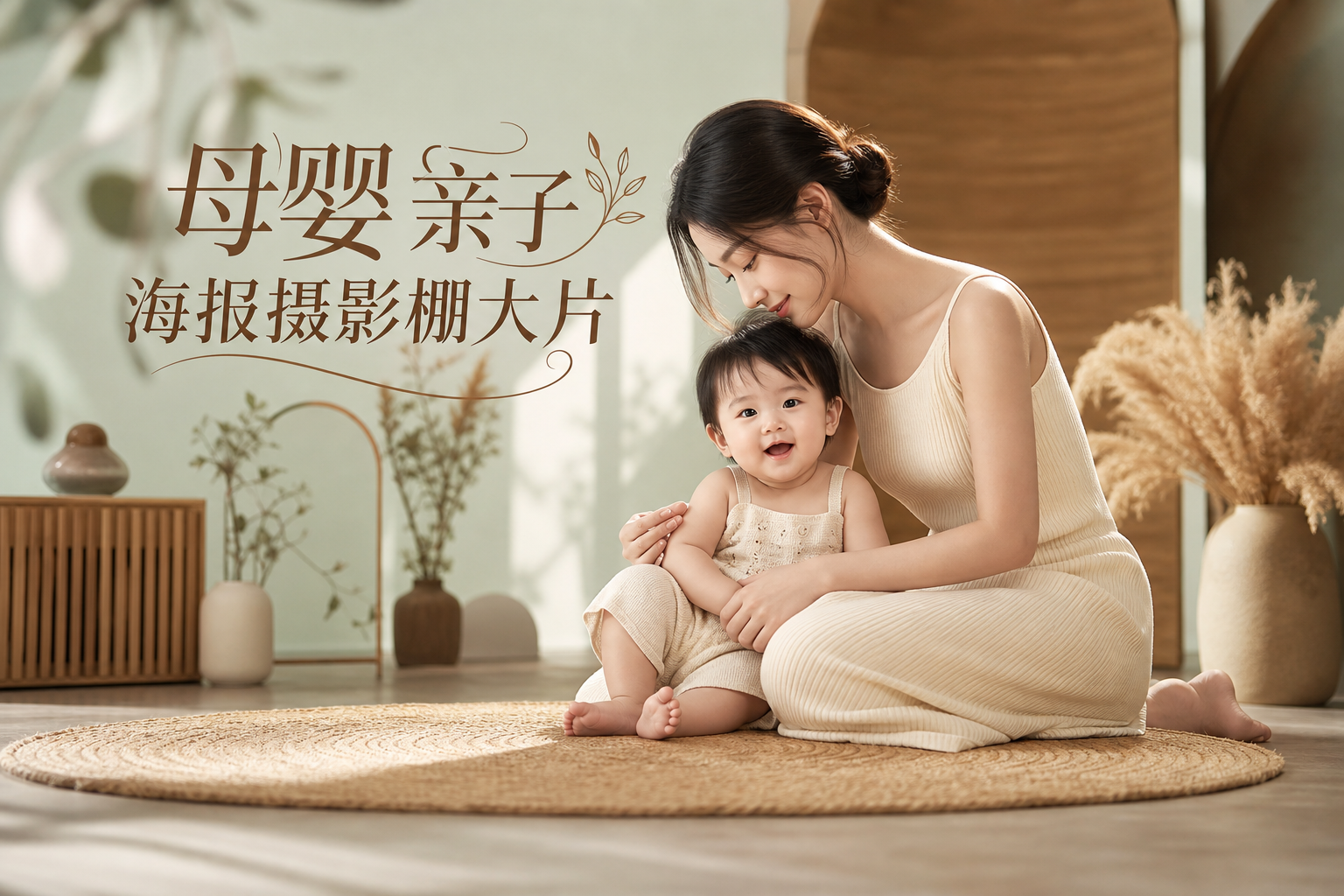 母婴亲子海报摄影棚大片 - 母婴亲子