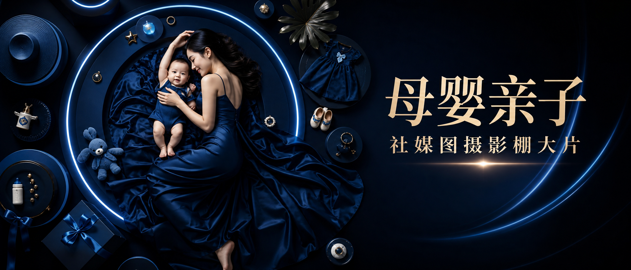 母婴亲子社媒图摄影棚大片 - 母婴亲子