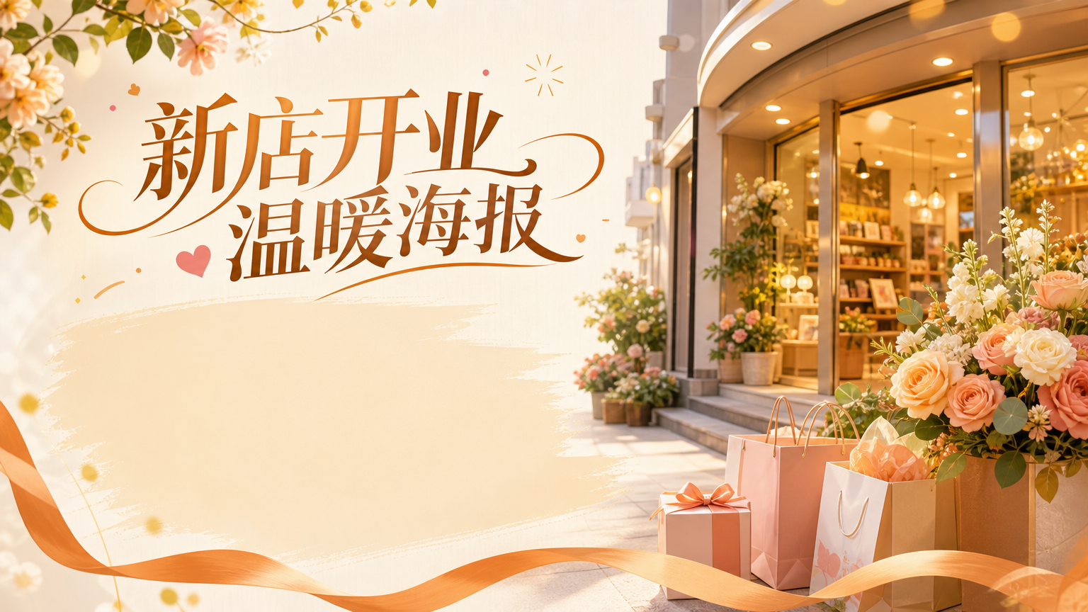 新店开业温暖海报 - 活动海报