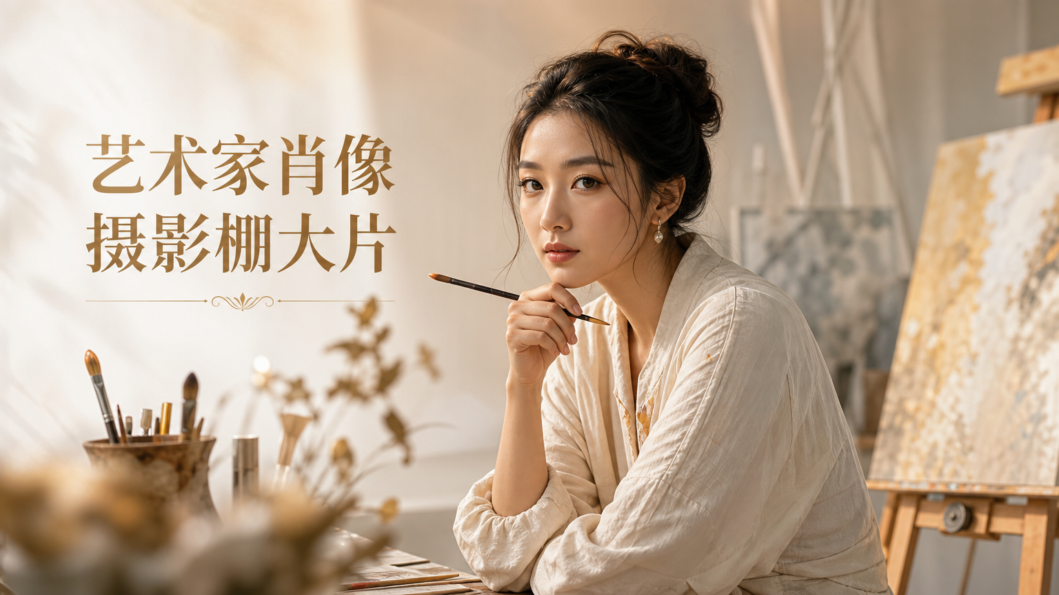 艺术家肖像摄影棚大片 - 人像写真