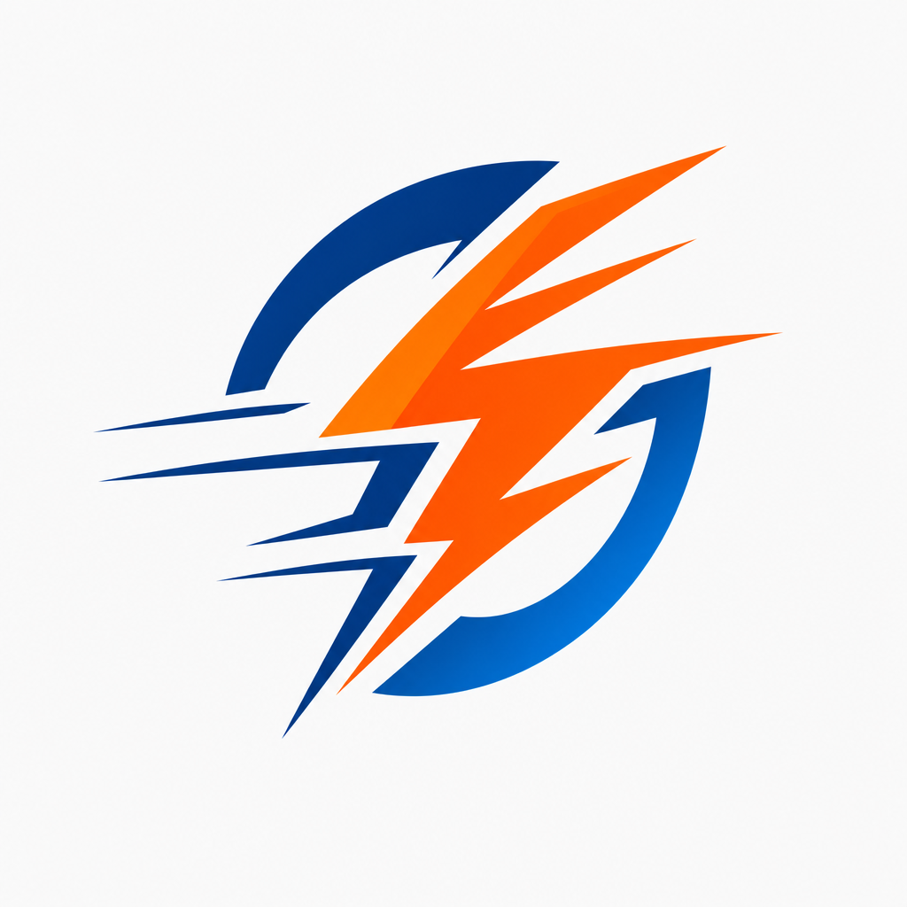 运动闪电标识灵感 - Logo 品牌灵感