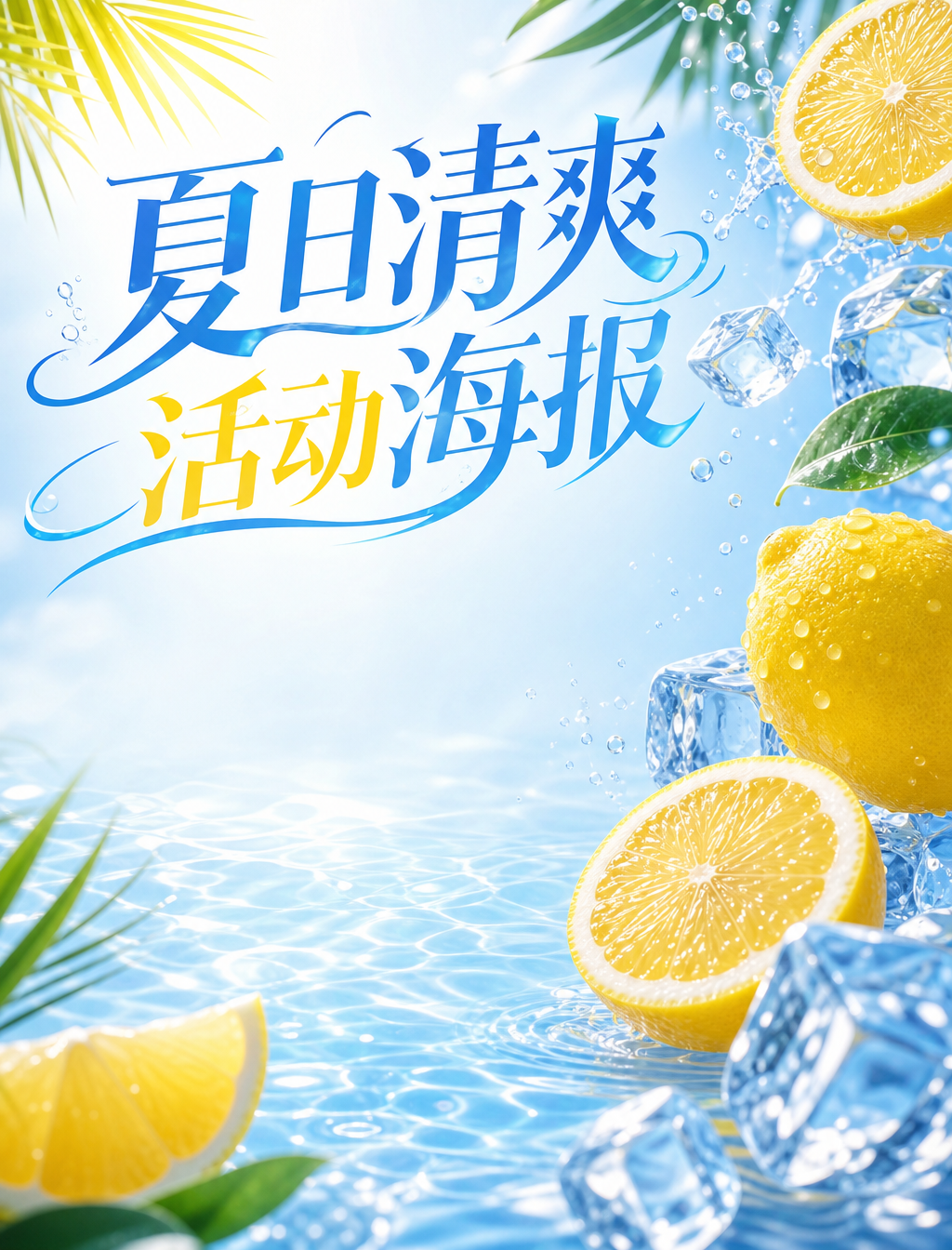 夏日清爽活动海报 - 活动海报